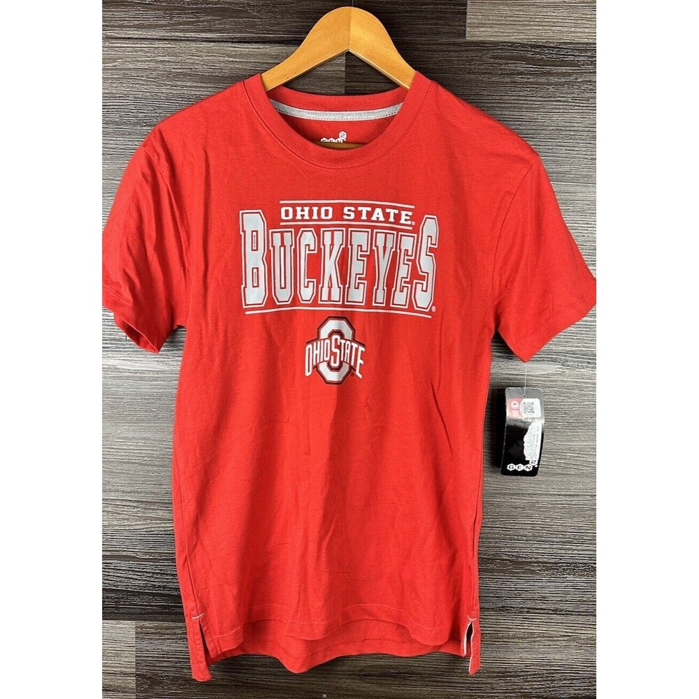 Ohio State Buckeyes Shirt Boy's Large red Football Logo NWT!